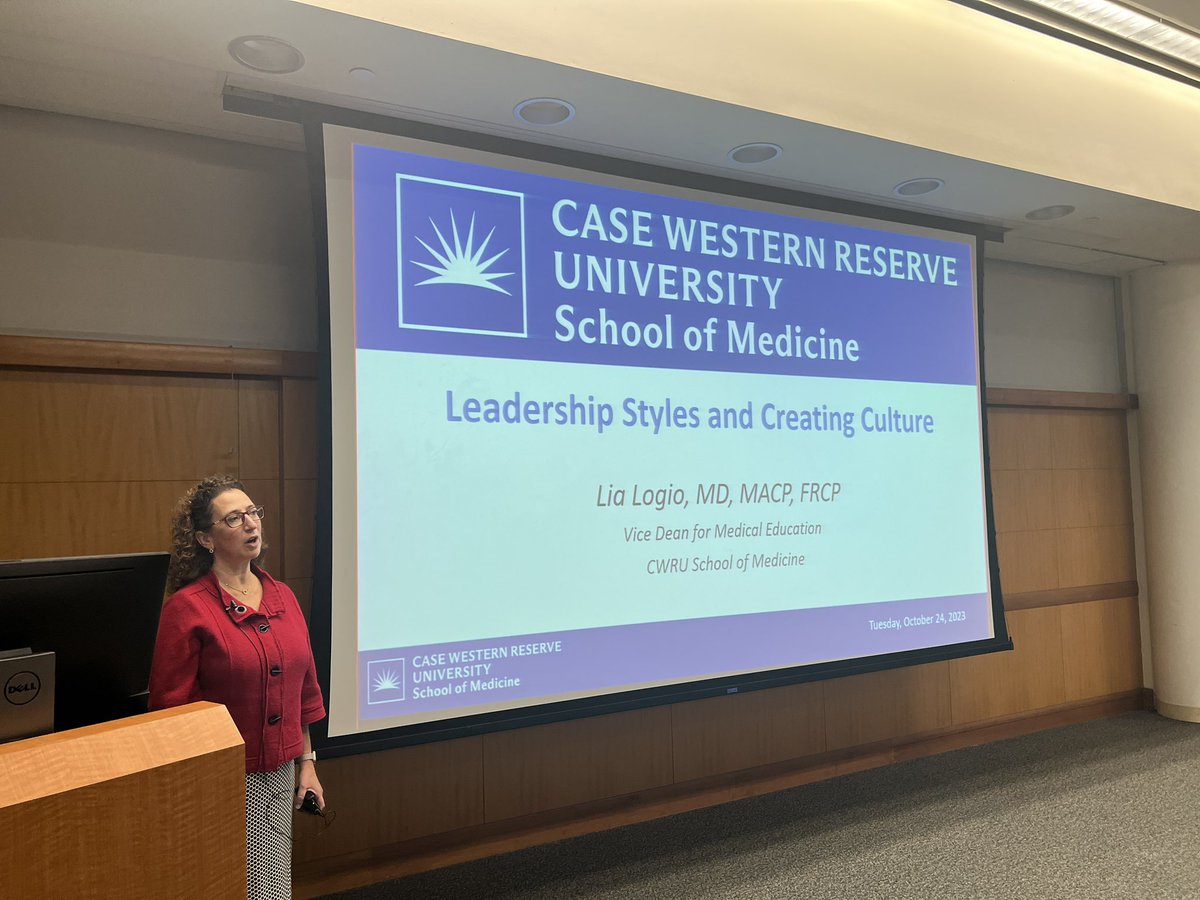 Mud_Fud's tweet photo. Capping off a stellar Inaugural @CCF_IMCHIEFS #IMRP Visiting Professorship, @CWRUSOM Vice Dean for Education talked about #Leadership! Timely and well received! Thank-you! #RATL #PIF #MedEd @CleClinicGME #Osler made a “gift” appearance at the end! @JazmineSuttonMD @MegMcGerv @JollyMD_GIM @medpedshosp @ACPIMPhysicians @OhioAcp