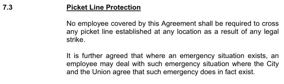 We want to remind members not to cross the current picket line that is up at the Operations Centre. If your shift is over, you can leave the site, but do not cross into the yard until the line is gone.