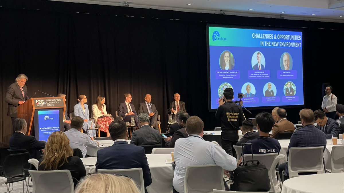 peterxing's tweet image. Great to hear at #CapTech 2023 this morning from some amazing speakers on the impact they’ve had on this incredible city, including: 

⚽️Rod McGeoch on winning the Olympics and 10 World Games for Sydney and NSW, and

✈️ Simon Hickey on the greater capacity Western Sydney…