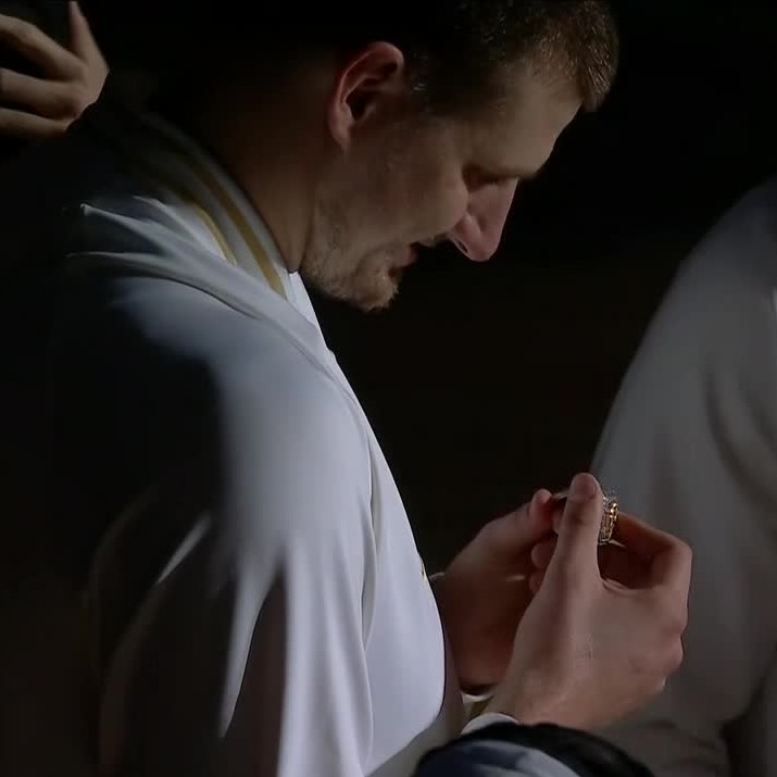 ESPNNBA's tweet photo. Nikola Jokic: NBA Champion 💍 https://t.co/h1GU473CHT