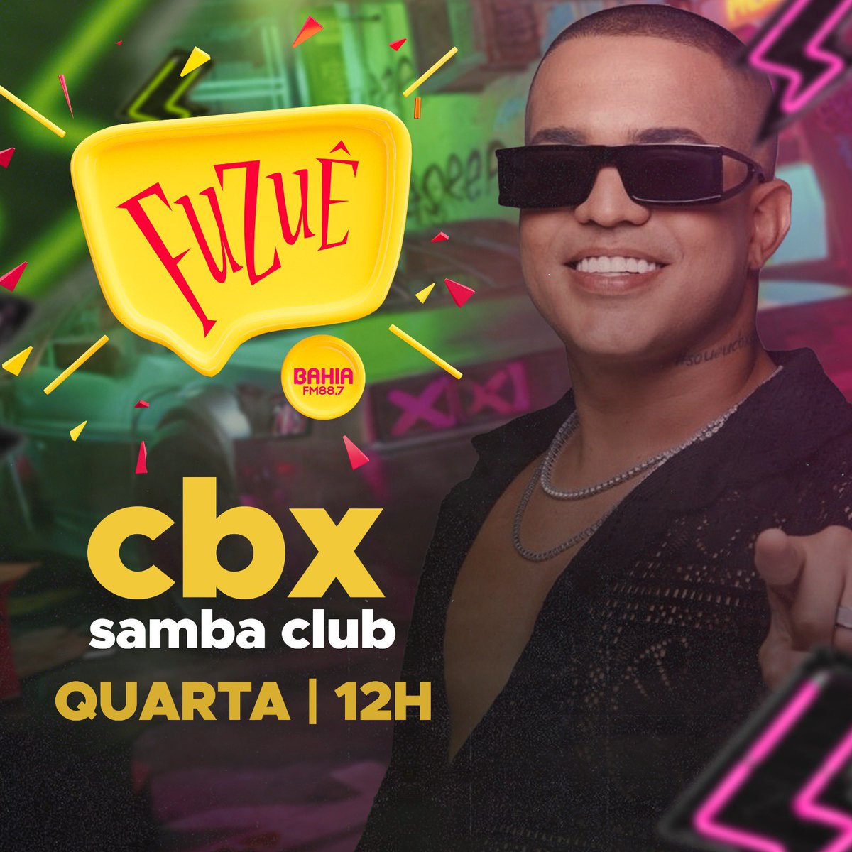 BahiaFM88's tweet photo. Sabe aquele pagode massa? 🤩Isso mesmo, minha gente! Estamos falando de @cbxsambaclub. Amanhã vamos quebrar tudo, hein?! Fique ligado no radinho ou no https://t.co/r8WZu0JMnp e vem com a gente! 📻
.
#bahiafm #fuzuê #alegriatododia https://t.co/xwsyFB9fCo