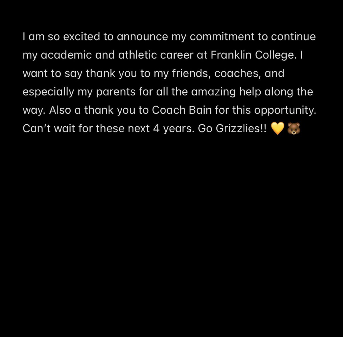 DehartRylan's tweet photo. So excited for these next 4 years!! Go Grizzlies! 💛🐻 https://t.co/UignzS79A2