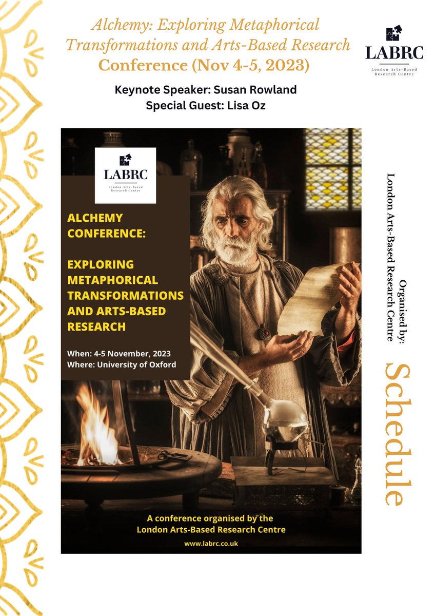 London Arts-Based Research Centre 🪶Indelible (@indeliblelit) on Twitter photo 🌟📜The programme for our forthcoming "Alchemy Conference: Exploring Metaphorical Transformations and Arts-Based Research" is now ready for viewing... check out the amazing lineup of speakers from all around the world, featuring keynote <a href="/SusanRowland10/">Susan Rowland</a> and special guest Lisa Oz 🌟📜The programme for our forthcoming "Alchemy Conference: Exploring Metaphorical Transformations and Arts-Based Research" is now ready for viewing... check out the amazing lineup of speakers from all around the world, featuring keynote <a href="/SusanRowland10/">Susan Rowland</a> and special guest Lisa Oz