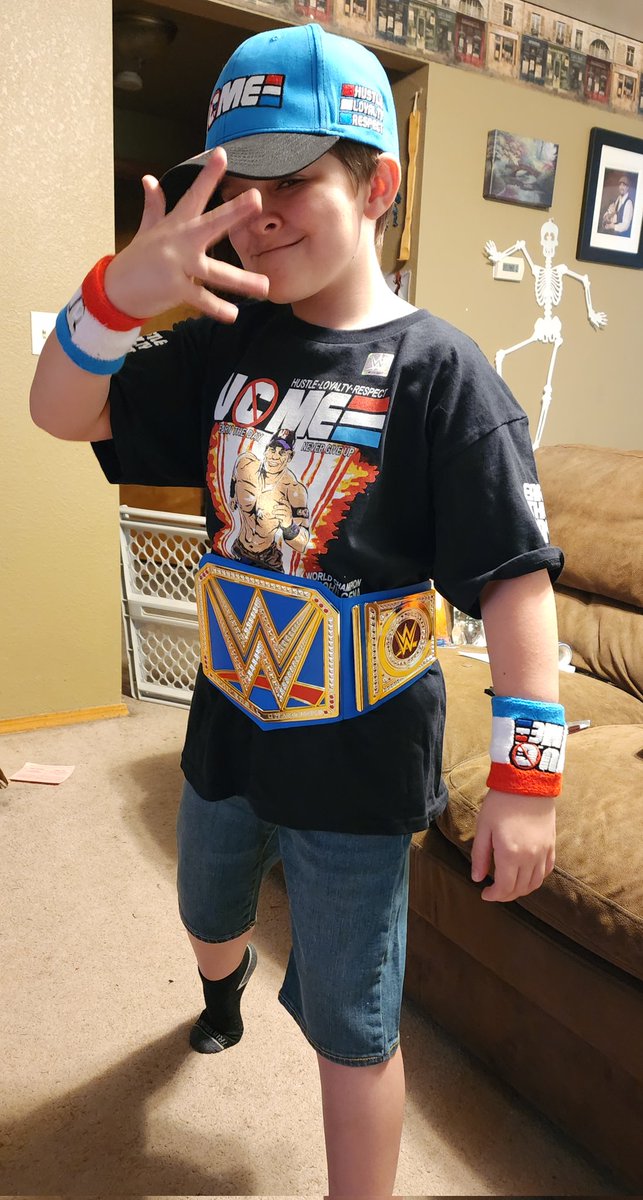 ItsEricCole's tweet image. *Posted with Permission*

My boy wanted to be @JohnCena for Halloween. I think we did a good job

#TheChampIsHere #YouCantSeeMe #SingleDadLife #MyFavoriteHuman