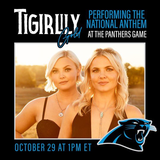 Honored to be singing the National Anthem at the <a href="/Panthers/">Carolina Panthers</a> game this Sunday!!!! NFL round two, here we go! 💙🖤 #nfl #panthers