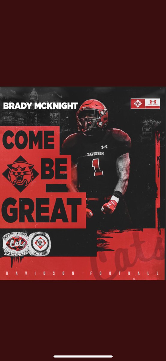 bradym_26's tweet photo. After a great talk with @coachwatts24 I am extremely blessed and honored to receive my first division 1 offer to Davidson College! @_RHSFootball @bryandoberdruk https://t.co/CypL6II9d8
