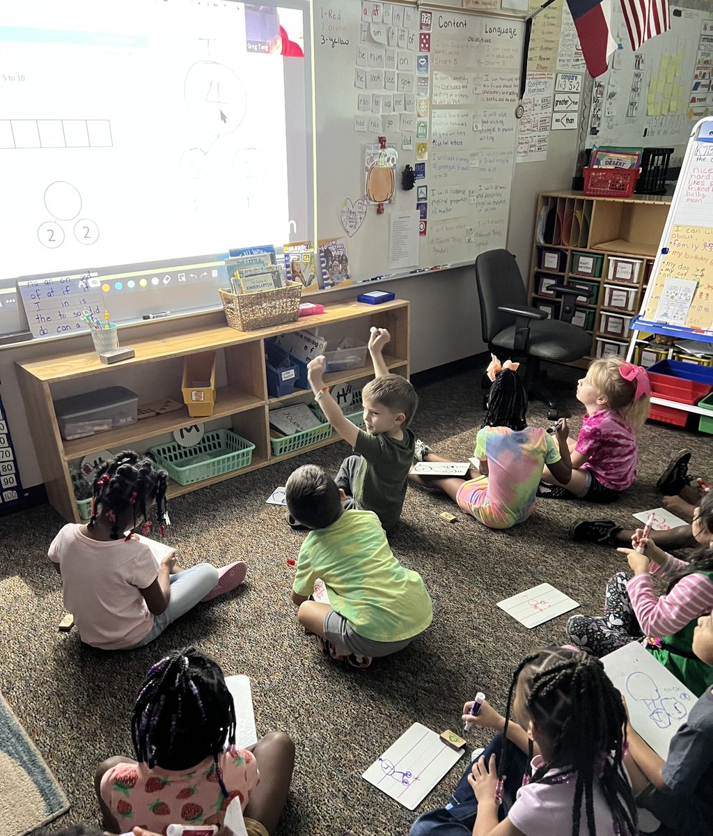 MandiJaramillo's tweet photo. My kinder mathematicians @SLESuns really enjoyed reviewing number bonds & part-part-total with @gregtangmath today! #matharena https://t.co/02L5ShbMq2