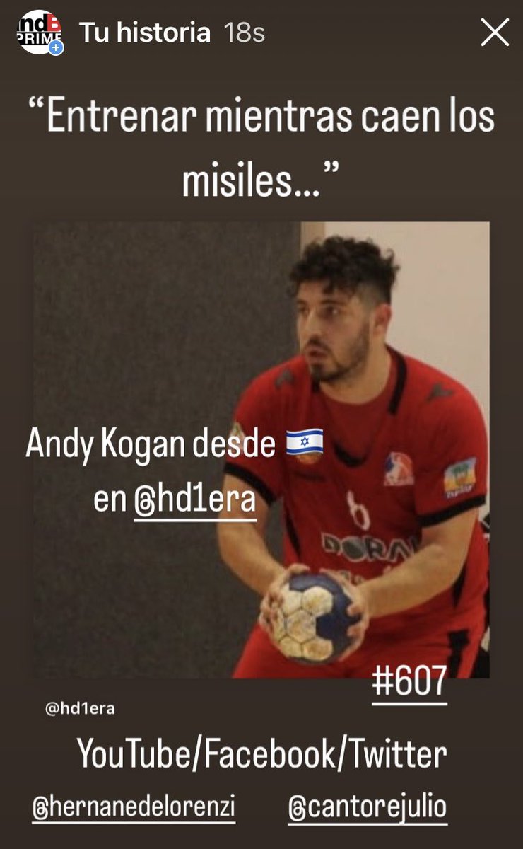 “Entrenar mientras caen los misiles…” Impactante testimonio de Andy Kogan en Handball de Primera desde Tel Aviv 🇮🇱. YouTube/Facebook/Twitter #607