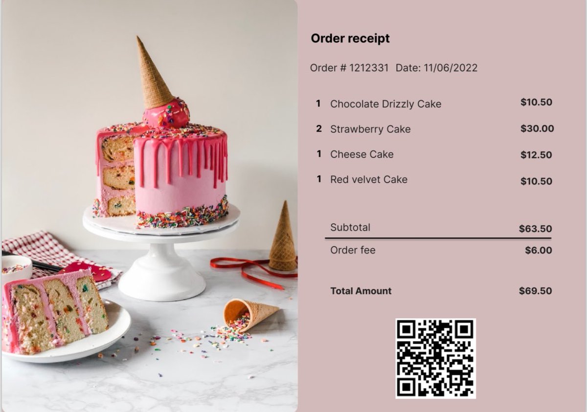 KeyUX_UI's tweet photo. Just completed challenge number #17 from @dailyui.co 100 days of UI design challenge. 

Todays challenge was to Design a Purchase Receipt

All comments and suggestions are fully welcomed. 

#designchallenge #uidesign #100daysofdesign #uxuidesign #uxuidesigner #socialappui https://t.co/lXdXAeDjsq