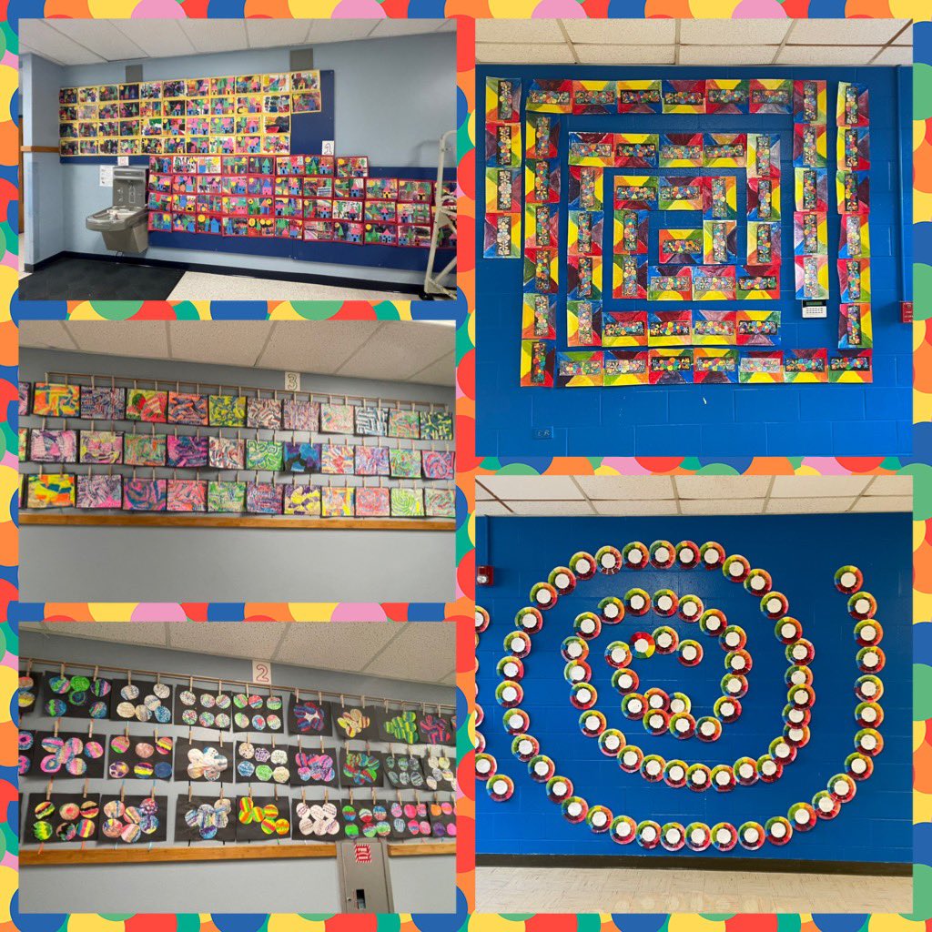 Our new art teacher is absolutely amazing!!  She has decorated our entire school with our @OdomEagles’ beautiful artwork!   Here are just a few displays I took pictures of today.