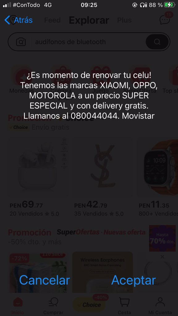 1Millin3's tweet photo. Ya les dije a @MovistarPeru que no quiero renovar equipo desde hace 3 meses y me siguen llamando me siguen enviando SMS y ahora me sale estos mensajes en la pantalla de la nada @OSIPTEL. https://t.co/oWyAMwmnVY