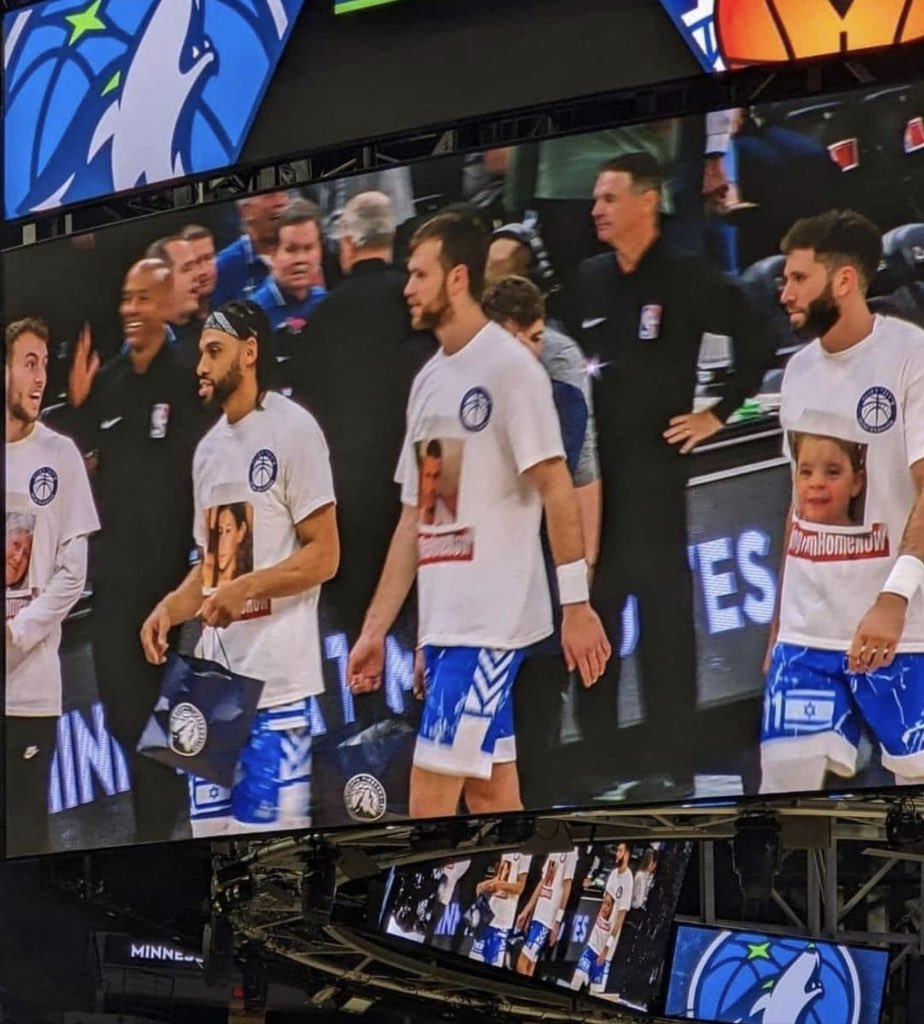 This Should be done by ALL …!!!- Israeli NBA player, Deni Avdija, plays for the Washington Wizards. To show support for Israel, the team wore shorts with the Israeli flag and jerseys with pictures of some of the hostages. Thank you , Washington Wizards !! 🇮🇱🤍💙