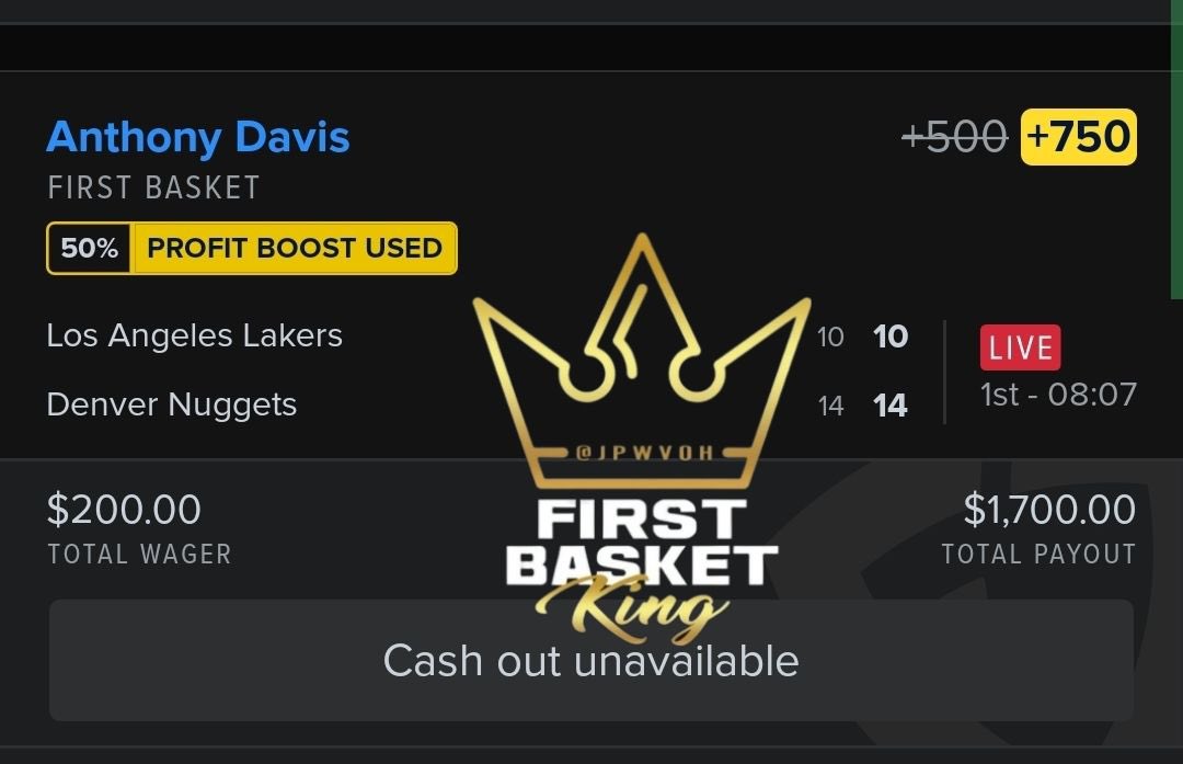 BTBSupport's tweet image. FIRST BASKET KING (@JPWVOH) 

Davis FB (+750)✅

Whop.com/beat-the-books