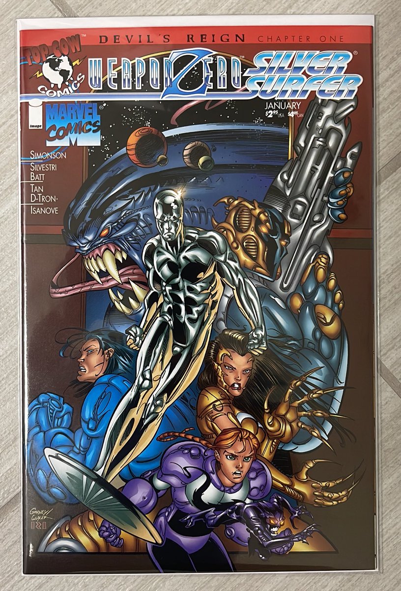 rholmes0520's tweet photo. Devils Reign Chapter 1 Weapon Zero Silver Surfer variant #1 by Ron Garney and Bob Wiacek! #WeaponZero #SilverSurfer @TopCow #comics https://t.co/sE0dGMeHOe