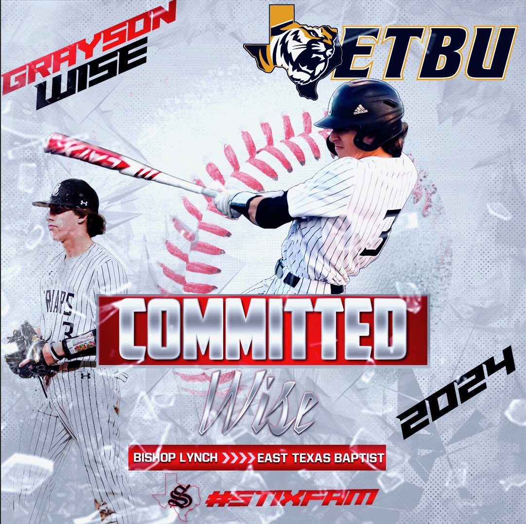 Congratulations to <a href="/GraysonWise7/">Grayson Wise</a> on his commitment to <a href="/ETBU/">East Texas Baptist University</a> !

#STIXFAM | #STIXCOMMIT