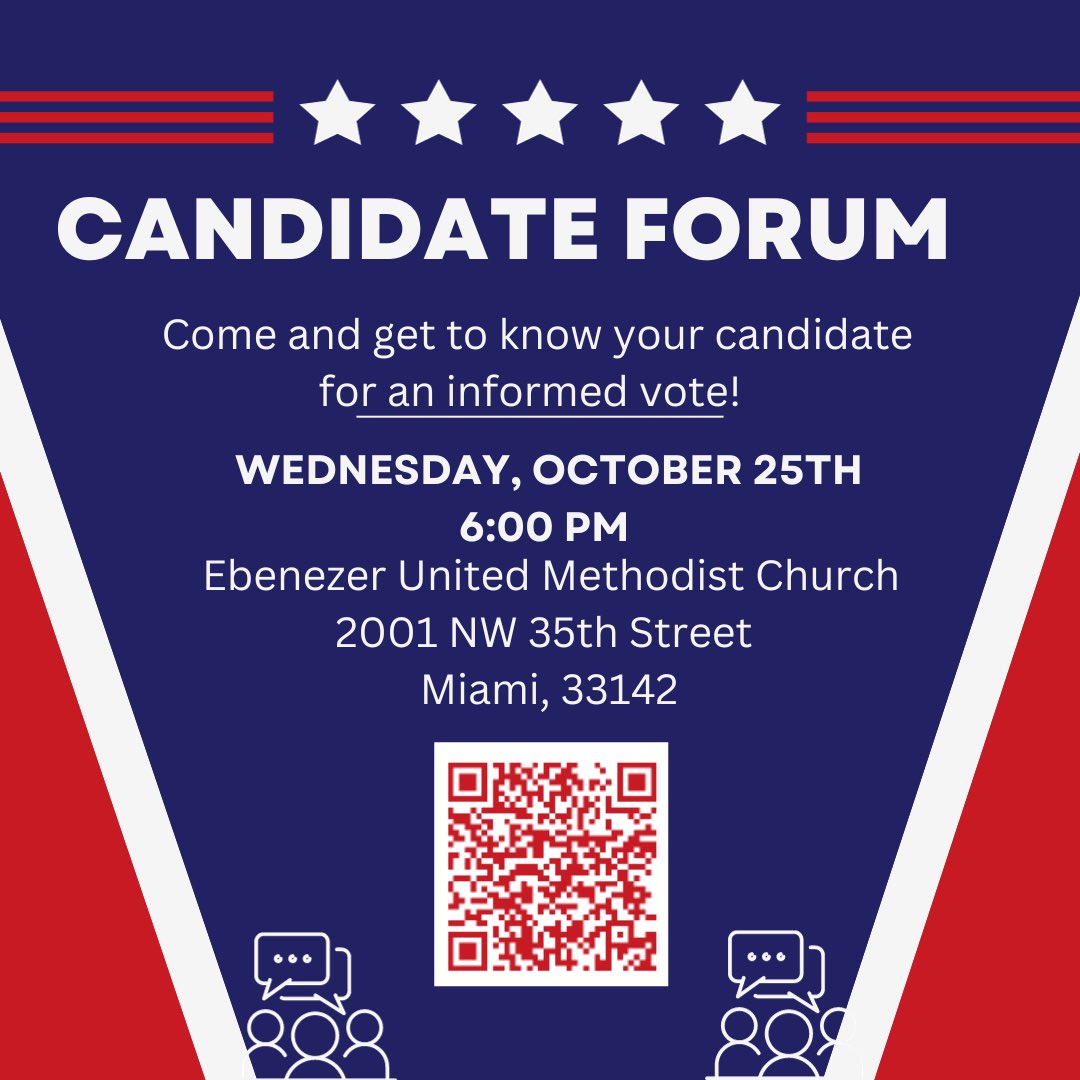 PLPG_Miami's tweet photo. Allapattah voters are electing a new City of Miami Commissioner on November 7th! Join us for the first District 1 Candidate Forum at Ebenezer United Methodist Church TOMORROW, Wednesday 10/25 at 6:00pm https://t.co/1cQl3W50Ih