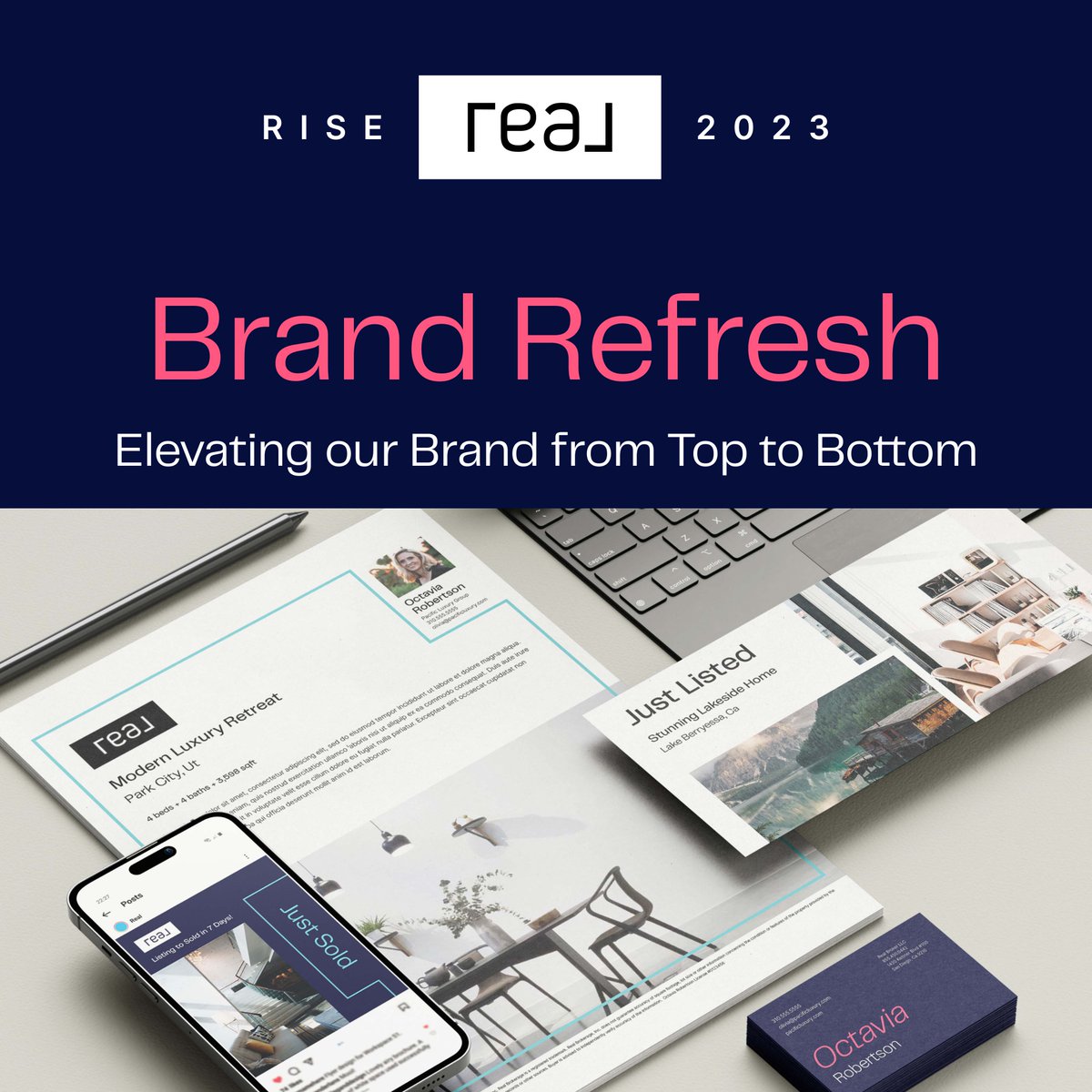 joinreal's tweet photo. Real is elevating our look, with new logo and color options, new designs, and new messaging to take our brand to the next level.
#RISE2023 #RealRISE #therealbrokerage #realbroker #workhardbekind https://t.co/6ljwyJUq8L