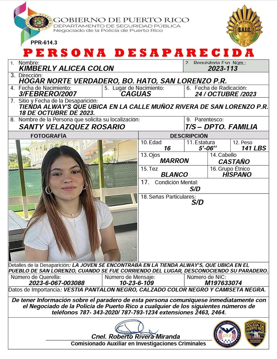 Reportan menor desaparecida en San Lorenzo