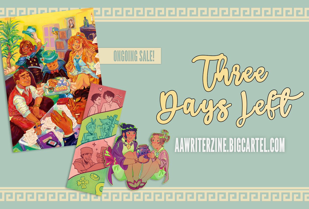 AAWriterZine's tweet photo. 🌿 Three days left of leftovers!

We're coming to the end of the story, but it's not over yet! There are still three days left of leftovers for Pillars of Love: An #AceAttorney Writer Zine, and all our physical items are 50% off!! Don't miss out! 

[ https://t.co/tpSvnjaBv3 ] https://t.co/Y4cFWtXucF