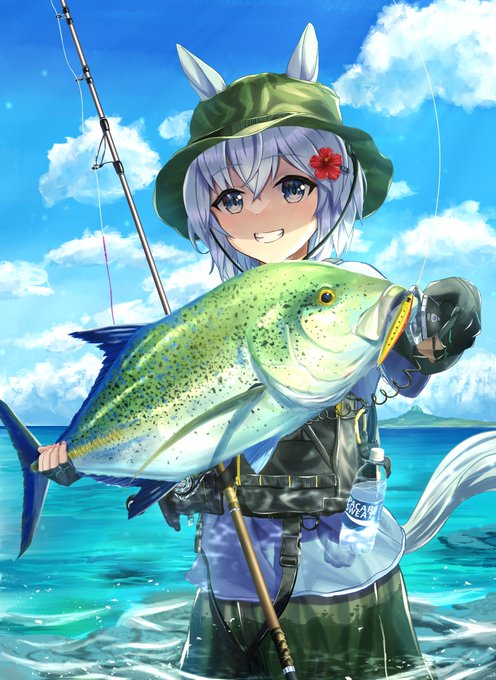 「1girl fishing」 illustration images(Latest)