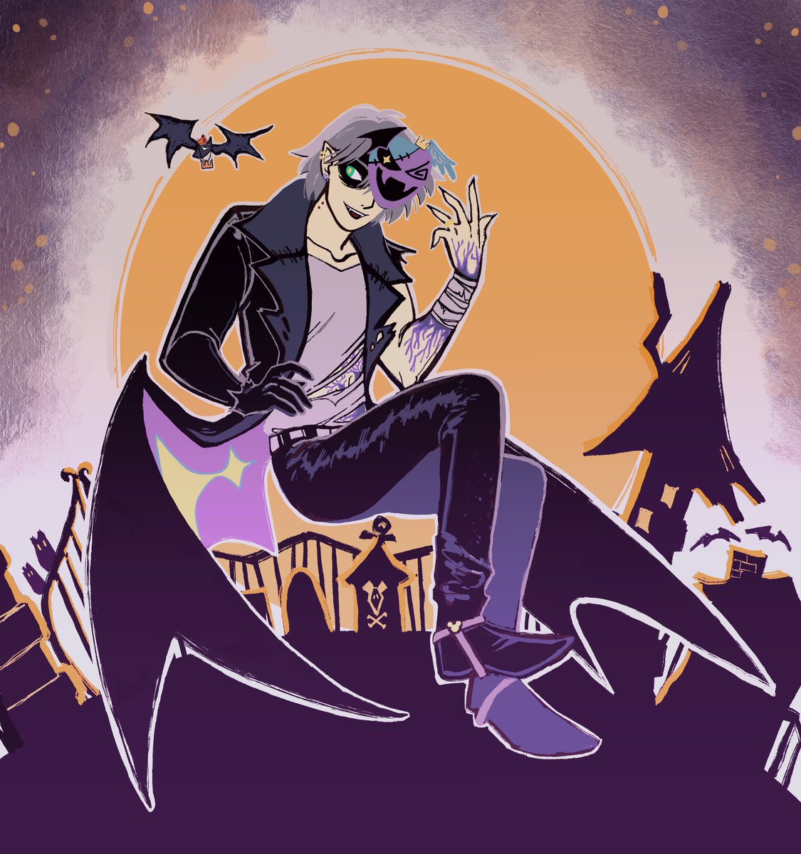 daemonfish's tweet photo. Master Vampire Riku and his little apprentice 🦇 https://t.co/ZMGf30HpU0