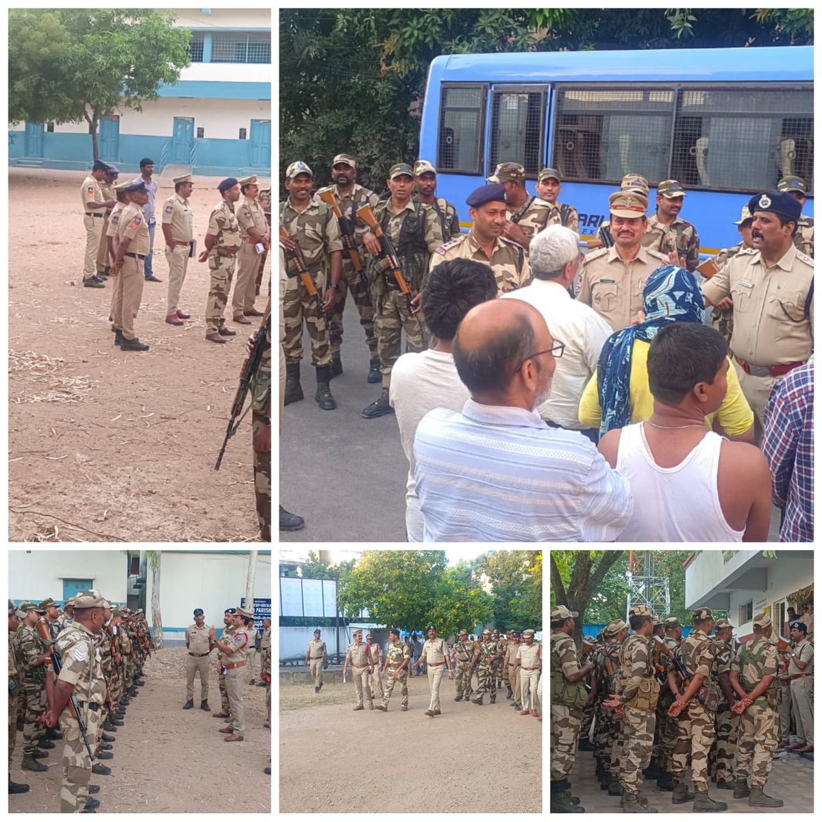 In the view of upcoming TSLA 2023 elections, LB Nagar Zone officers along with Central armed police force visited critical polling stations in the limits of V Puram PS and interacted with the local public and created awareness for casting of their votes in fearless manner.