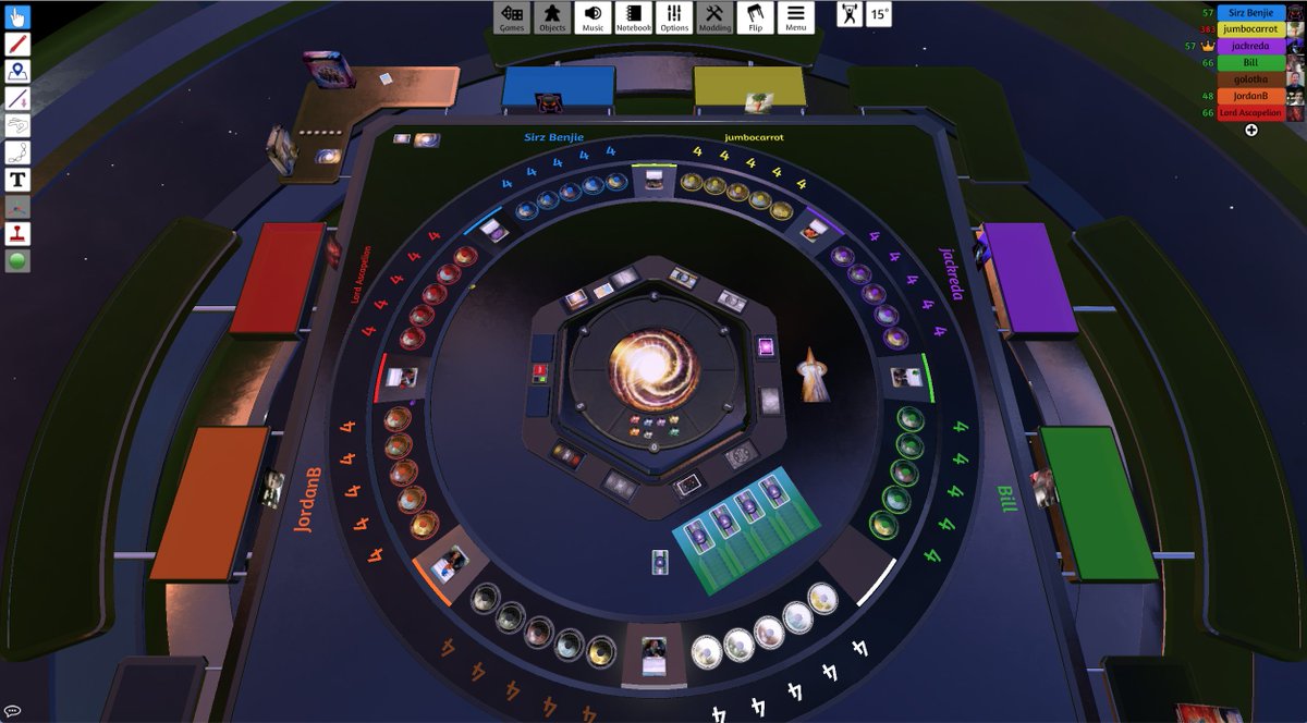 It's ON! #CosmicEncounter Invitational with 7 players.  Watch now: twitch.tv/futurepastimes…