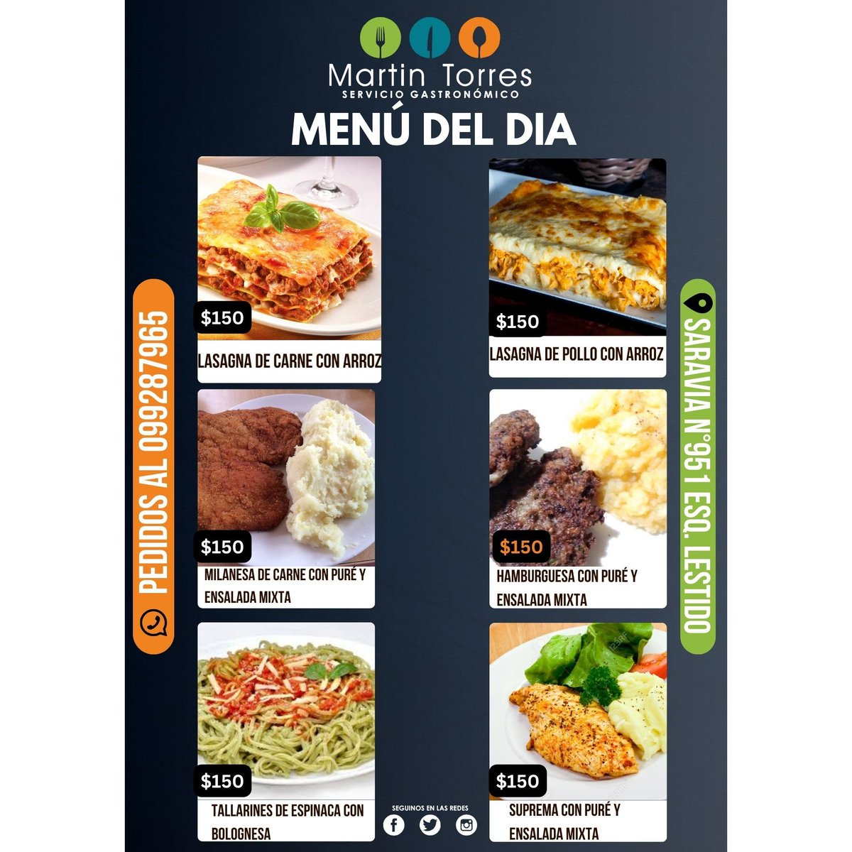 MtServicio's tweet photo. 👋 BUENAS NOCHES 🌙

📝 Ya podés hacer tu pedido para mañana 🍝
🛵DELIVERY AGIL Y SIN COSTO 💨
⏰HORARIO DE DELIVERY: DESDE 11:00hs HASTA 14:00hs ✔️
📍También podés retirar en nuestro local 🛎️
📱099287965 https://t.co/wQwVfFuDKu