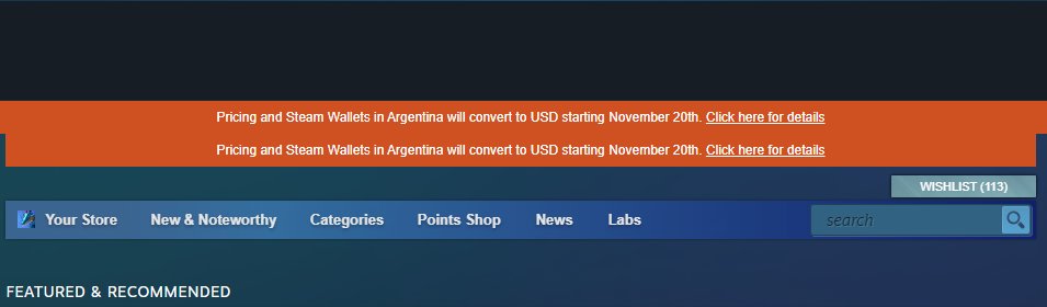 Steam Support :: New USD Pricing For Argentina and Turkey beginning  November 20th.