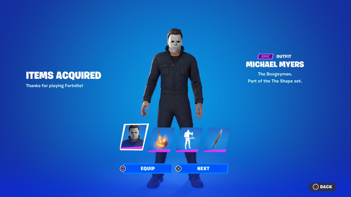 FortniteFNLK's tweet photo. Fortnite Michael Myers Skin Giveaway 

To Enter: 
❤️♻️ LIKE &amp; RETWEET
📲 FOLLOW @ForkniteStatuss 
🔗 COMMENT “DONE” https://t.co/j4rgpHQzuG
