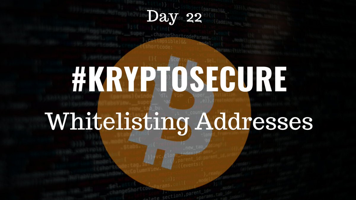 0xIsaacking's tweet photo. Keeping Your Crypto Assets Safe โ Whitelisting Addresses (Day 22) #KryptoSecure https://t.co/KYiqUGP5D9