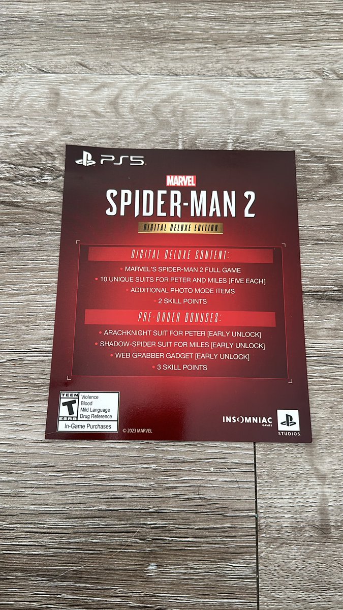 CallsignJax's tweet photo. 🕷️Anybody want Spider Man 2 Digital Deluxe Edition for free??? Why not do a lil giveaway for the game of the year!!🕷️

🕸️ LIKE, RETWEET, FOLLOW ME!!! 🕸️

(Winner chosen in 48 hrs!) https://t.co/rlOgSo1oTU