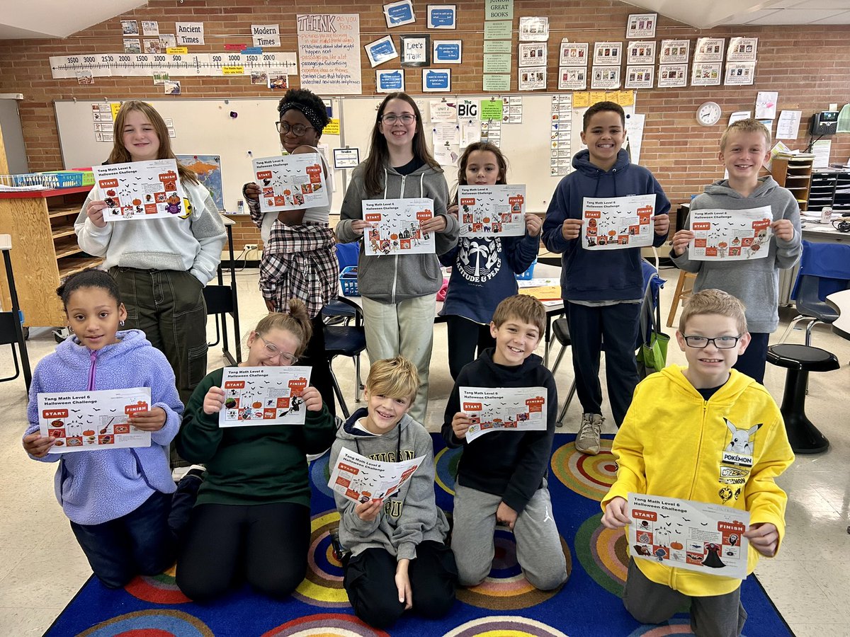 🎃5th grade Project TREE math students are getting into the Halloween spirit with the Tang Math Halloween Challenge! 👻 #BeEvergreen <a href="/tang_math/">Tang Math</a>