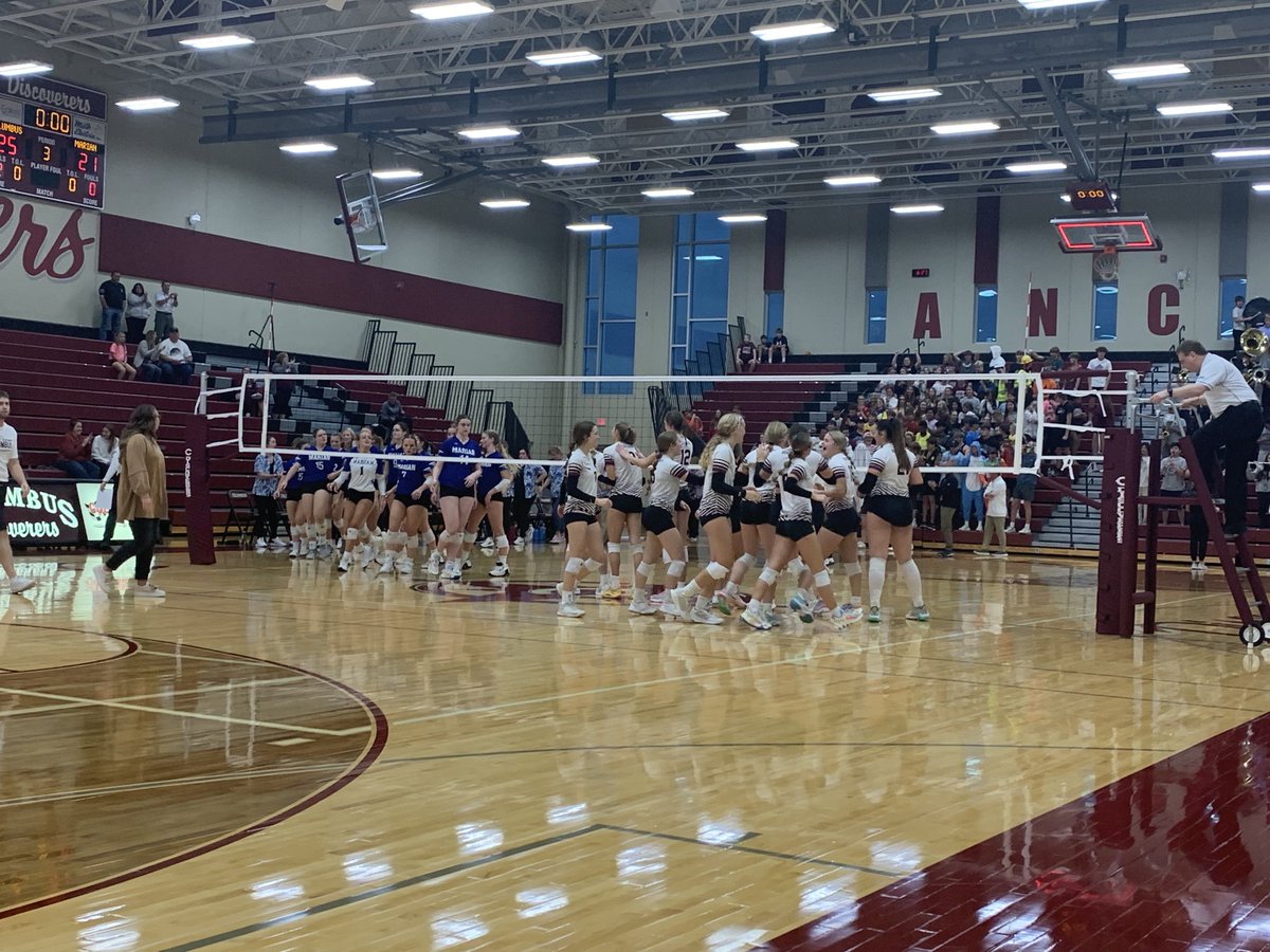 The ⁦<a href="/DiscovererWay/">Columbus High</a>⁩ with the 3-0 win over #MarianCrusaders in the A-5 ⁦<a href="/nsaaevents/">NSAA Events</a>⁩ District play. Next up GI/ONW. ⁦<a href="/CTelegramSports/">Columbus Telegram Sports</a>⁩ ⁦<a href="/NebPreps/">@NebPreps</a>⁩ #GoDiscoverers #TheDiscovererWay #Believe