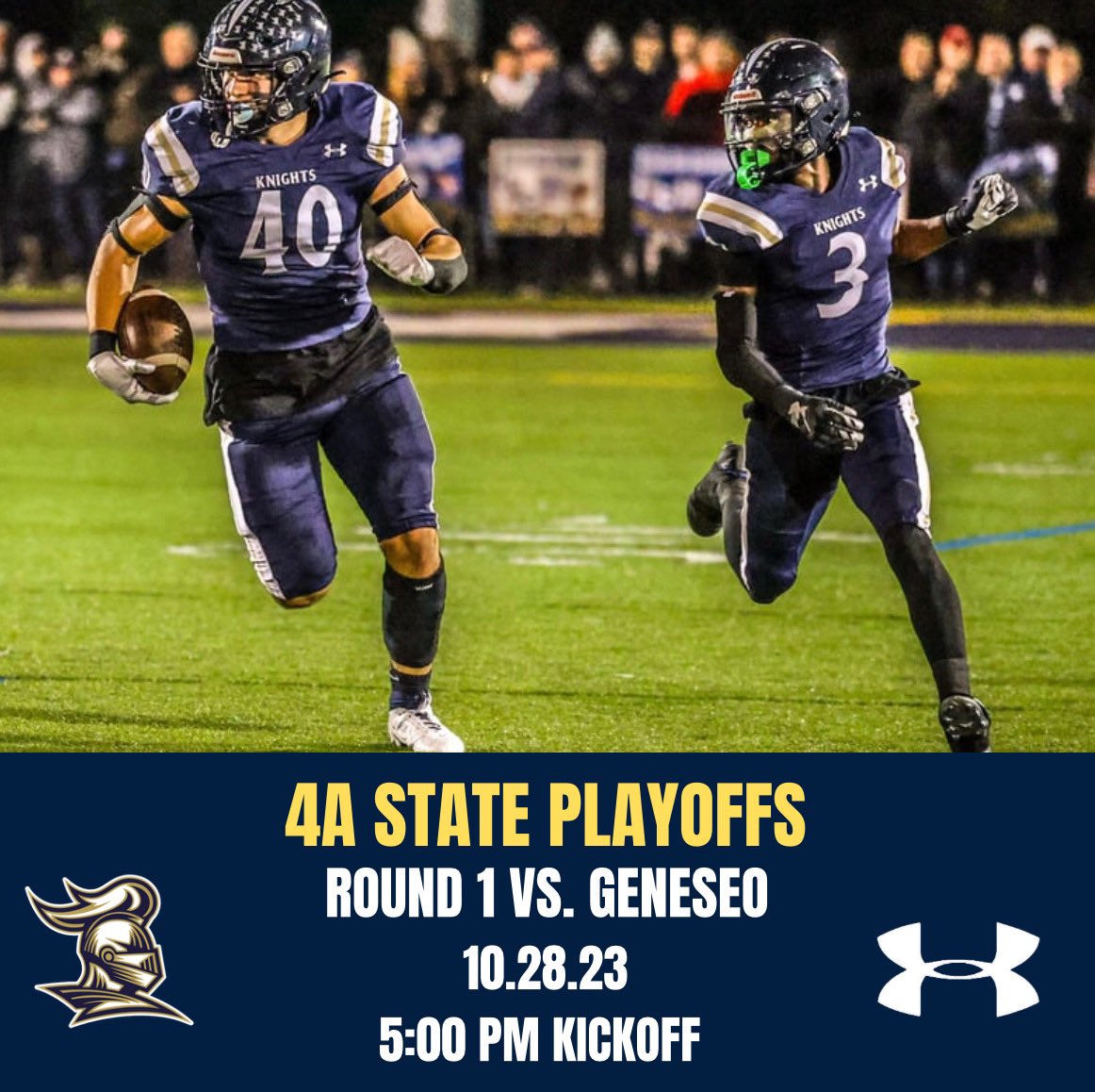 ICCPFootball's tweet photo. The IHSA Playoffs begin at Plunkett https://t.co/OTHHE4rxMz