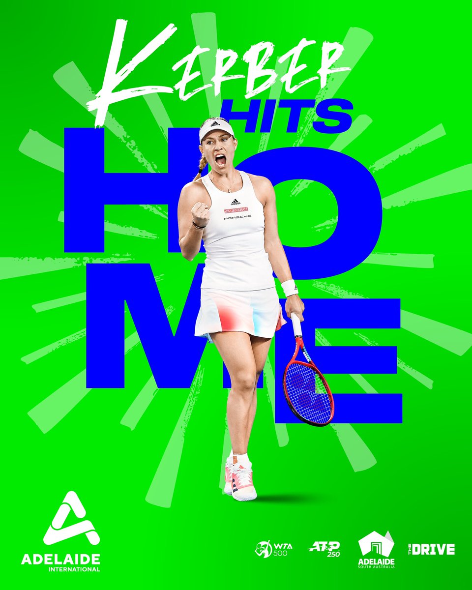 A 3x Grand Slam champion has entered the chat 😍 Welcome back to #AdelaideTennis, @AngeliqueKerber 👋 @EventsSA