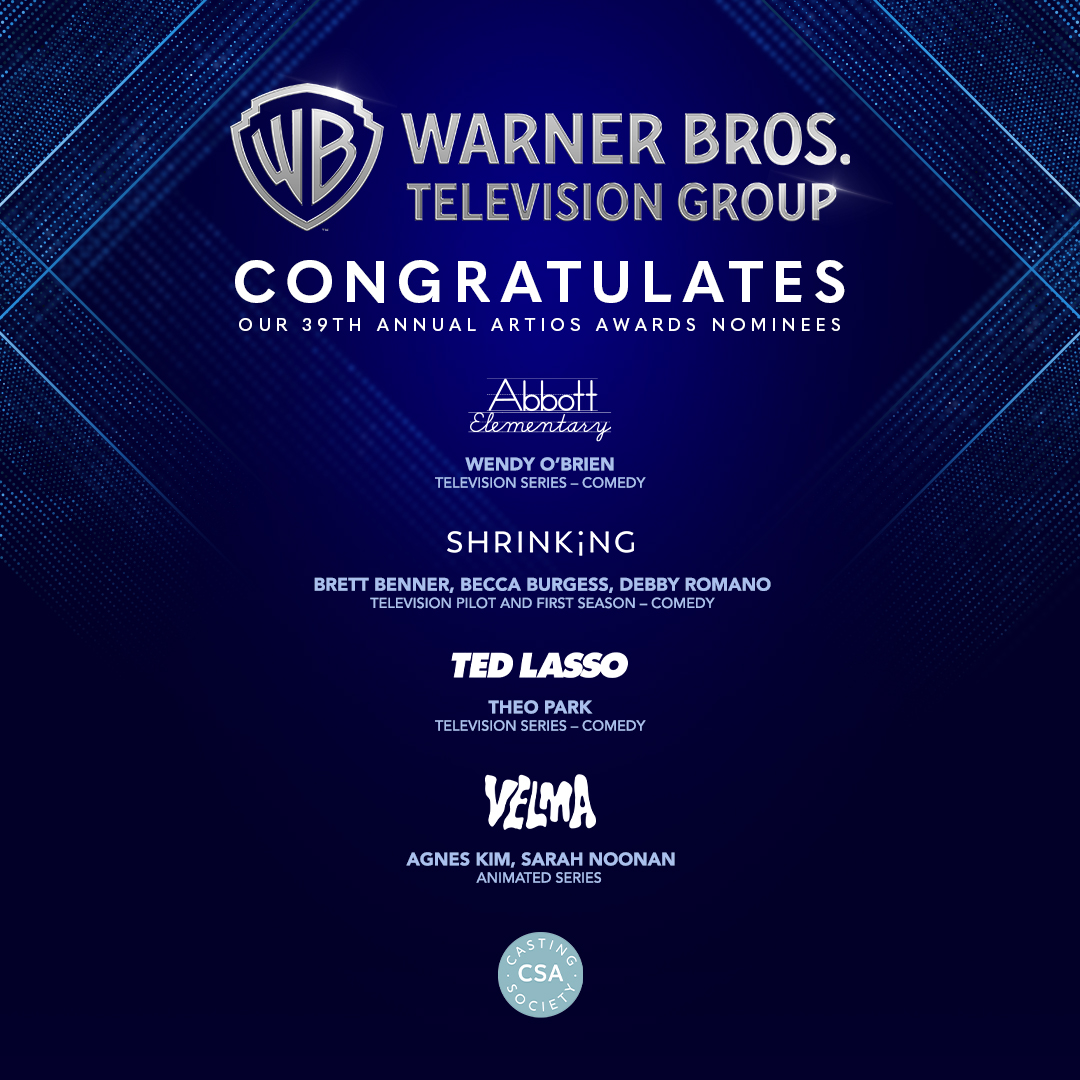 Congratulations to all of Warner Bros. Television Group's #ArtiosAwards Nominees! 🤩