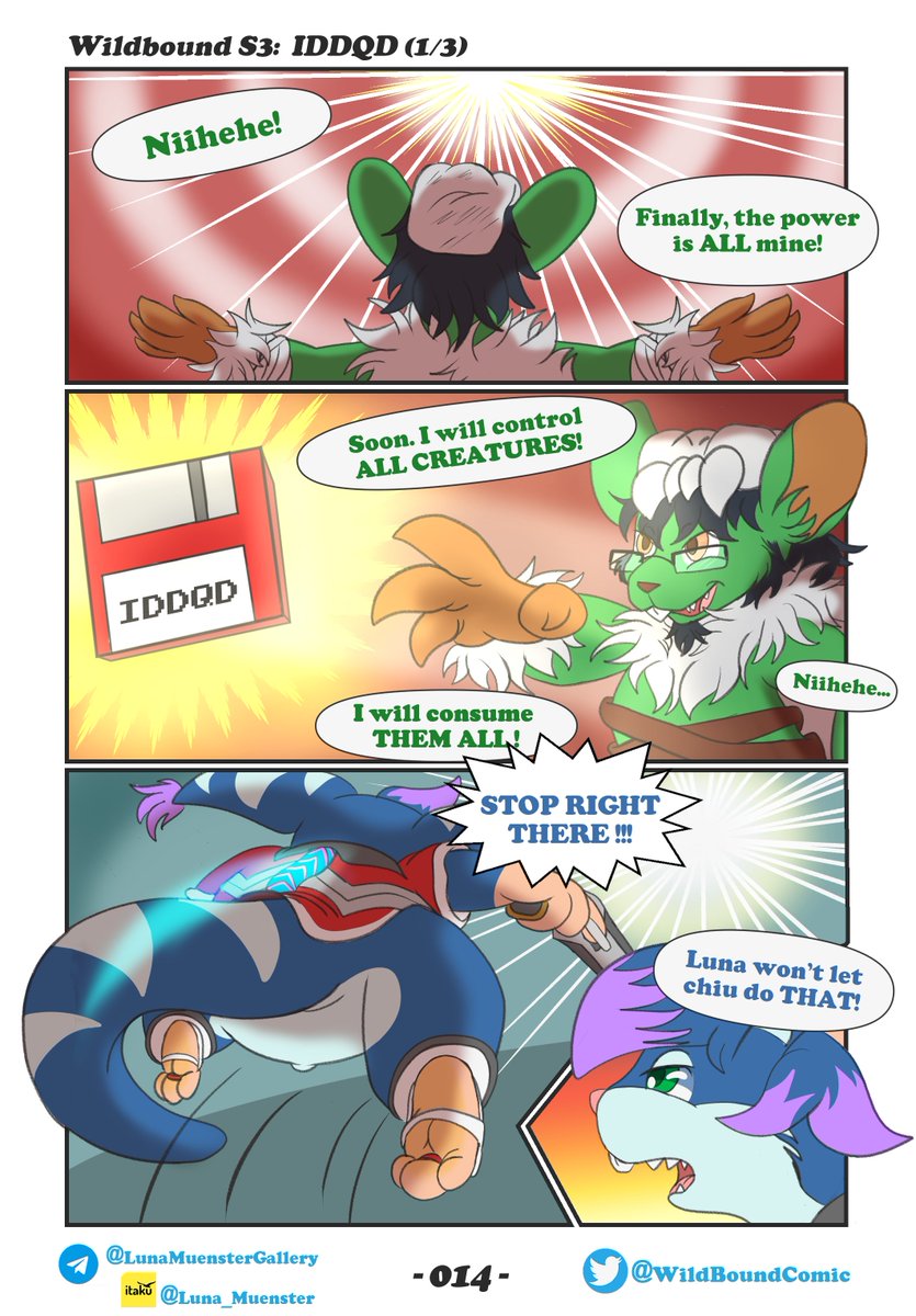 WildBoundComic's tweet photo. Wildbound Season3: IDDQD (01/03)
The Ratlock has been corrupted by the power and is about to be INVINCIBLE, but the bounty hunter has arrived just in time to stop him... the chua seems a bit different, isn't?
I'm enjoying making my comics in groups of 3 pages!
#WildBoundComic https://t.co/hrWqI3EyaW