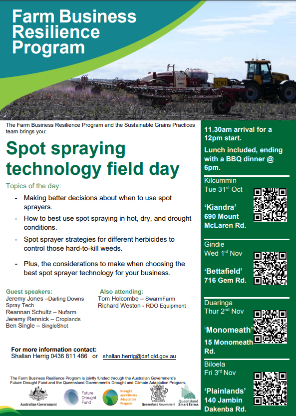 congreve_mark's tweet photo. CQ agros and growers. 
Some of the best in the business talking all about different spot spraying technology. 
Highly worth getting along if you are considering if this technology is right for you. @GRDCNorth https://t.co/FMSdzdA7VP