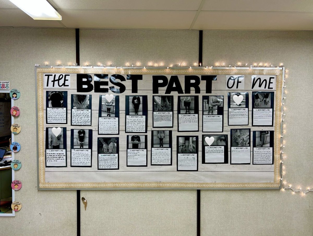 Some <a href="/Branlynbulldogs/">Branlyn Community</a> Grade 7/8 students worked collaboratively to create a “Best Part of Me” board, highlighting their favourite things about themselves 🤍