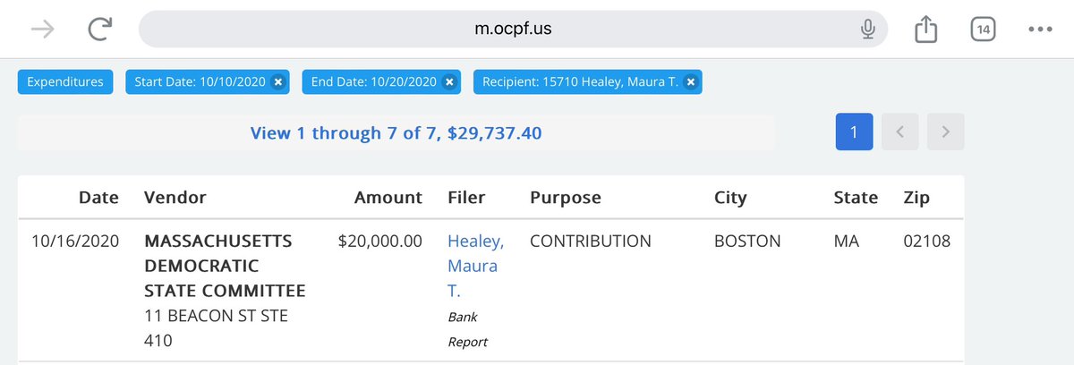 CMassPolitics's tweet photo. God bless the Fattmans and their spreadsheet. The Mass Dems spent a lot more than $20,000 in the five days between Healey’s 2020 contribution to the MassDems and the Cronin mailer he notes. #Cmass #mapoli

https://t.co/sYskzgShca https://t.co/DYheAdKIRz