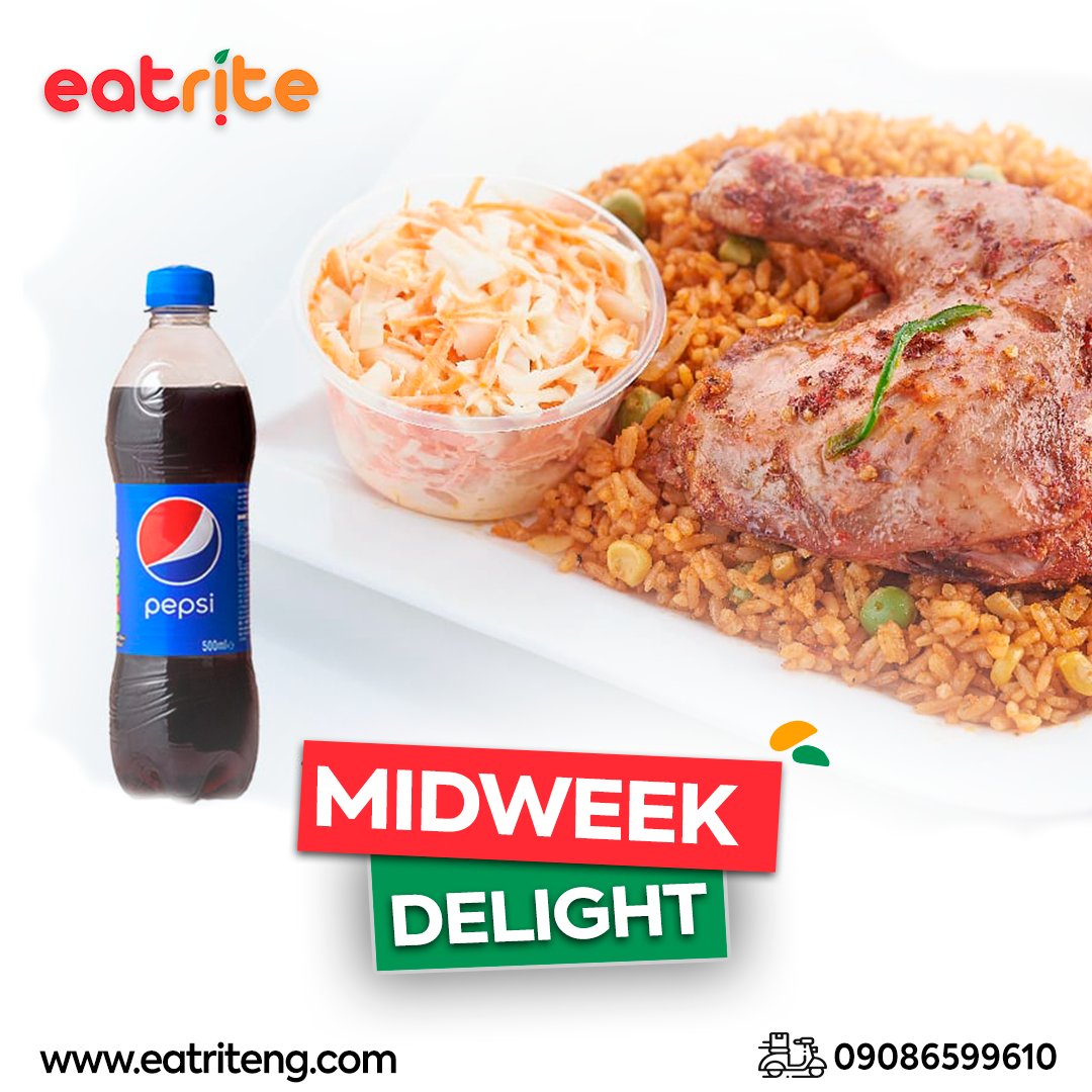 eatriteng's tweet photo. Spicing up the midweek grind
with a plateful of ȍavour
Who else is indulging in some tasty jollof
rice, delectable plantain,
and Irresistible chicken today https://t.co/ZxETY5fCPh