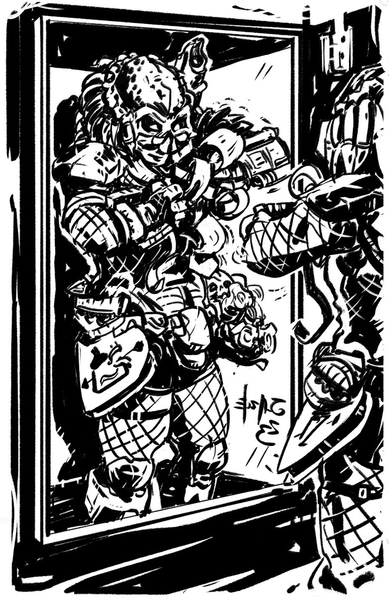 shadow27's tweet image. #Helltober-10 Prompt: Predator
Pre-date-(Uh)-er(?)

Whatever.