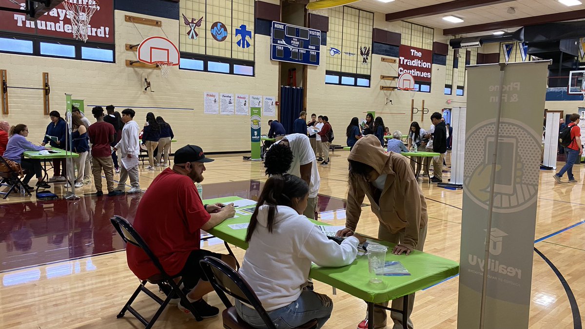 MarshallUsd259's tweet photo. Reality U fun for our 8th graders!! Thank you to all the volunteers &amp; presenters who came out to help make this event a success!! Some students were in shock to complete the process &amp; have the reality of seeing just how expensive life.#WPS #RealityU #futureready @WichitaUSD259 https://t.co/cKHYNBDUFP