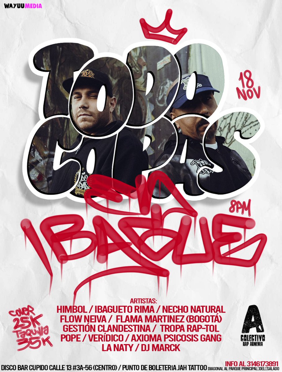 Hoy camelle este flyer para el concierto en Ibagué  de <a href="/TodoCopascol/">Todo Copas</a> 🔥