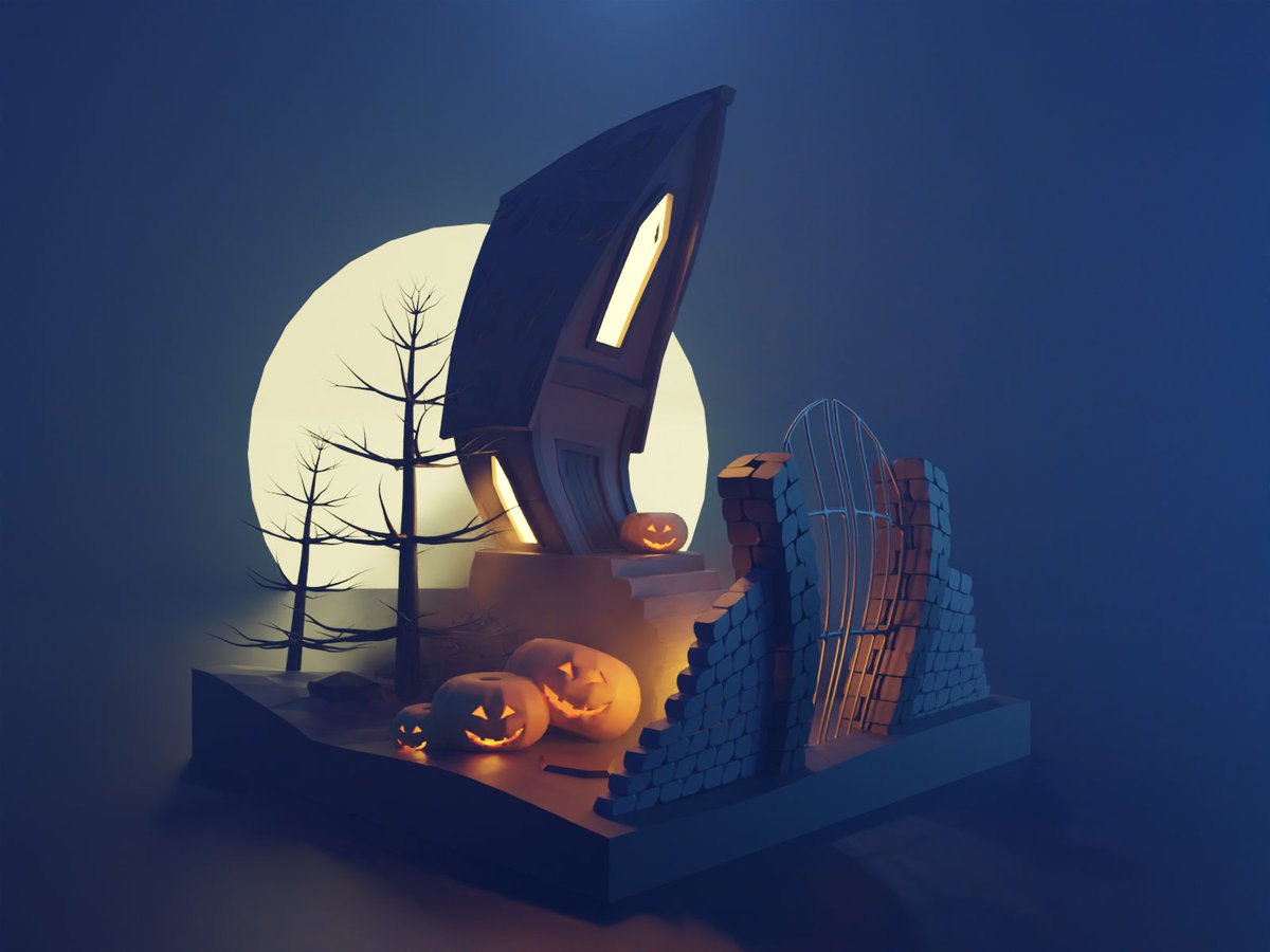 WHS_Animation's tweet image. More Spooky Houses to get you ready for the Halloween season 👻🎃 #WarrenAnimation #Animation2 #3DAnimation #3DBlender