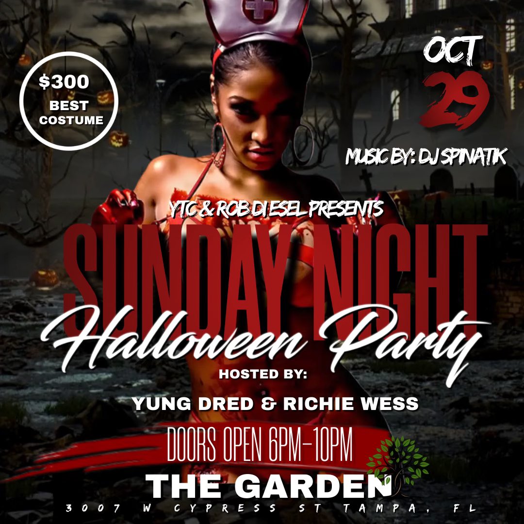 Halloween weekend line up:

Friday: 7-11 Rose Bar 
Friday: 11-3 Lit
Saturday: 10-1 Scaryaoke at Exchange
 
Sunday: Costume party &amp; soft opening of “The Garden” newest Event Space near mid town 6-10