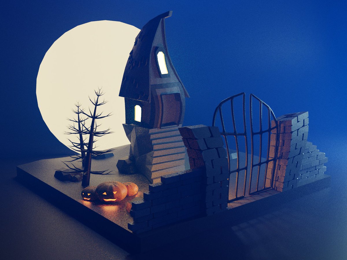 WHS_Animation's tweet image. More Spooky Houses to get you ready for the Halloween season 👻🎃 #WarrenAnimation #Animation2 #3DAnimation #3DBlender