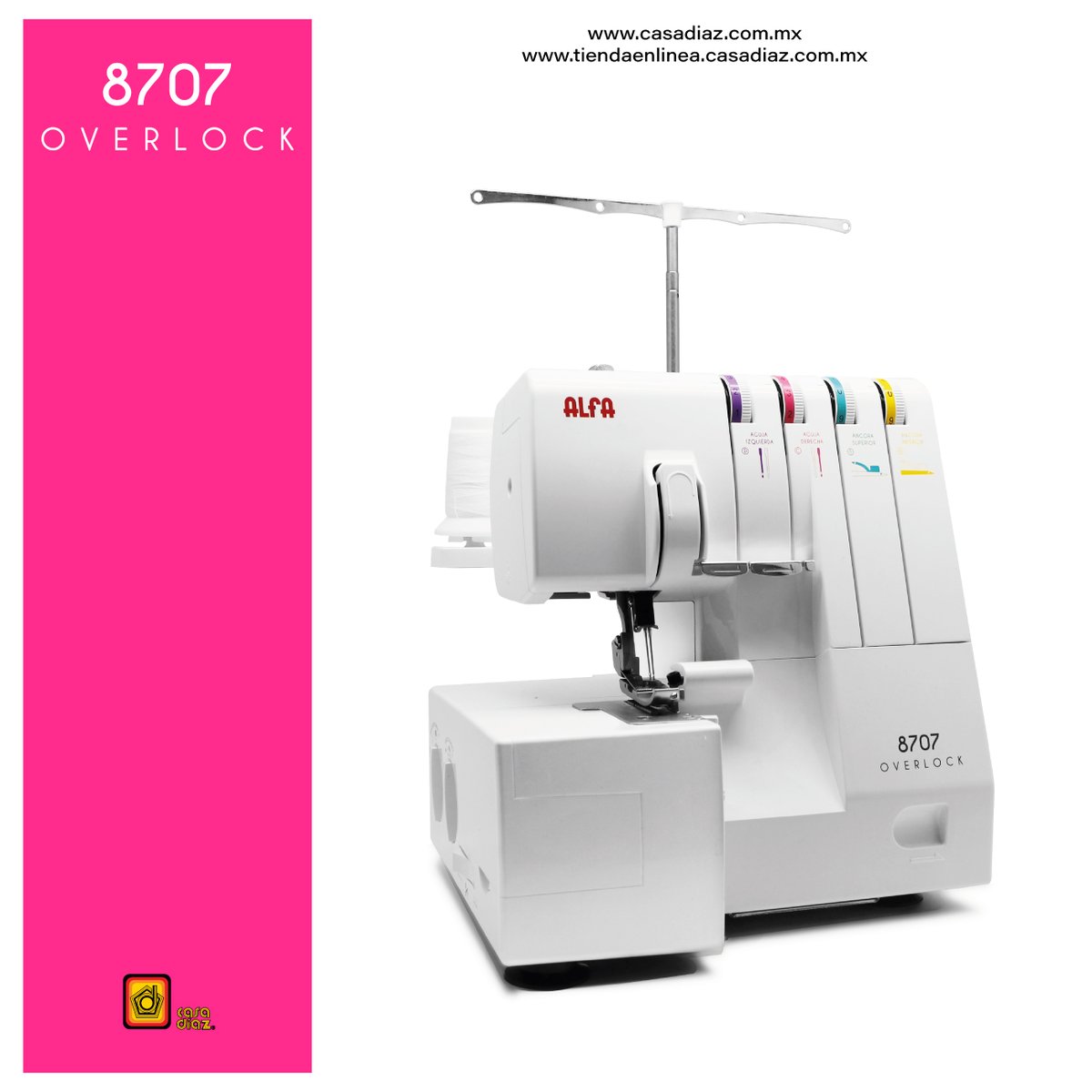 CasaDiazMX's tweet image. Si buscas una #overlock doméstica de 4 hilos; #Alfa tiene estas dos excelentes opciones para ti 👉 casadiaz.com.mx/busqueda?produ…
