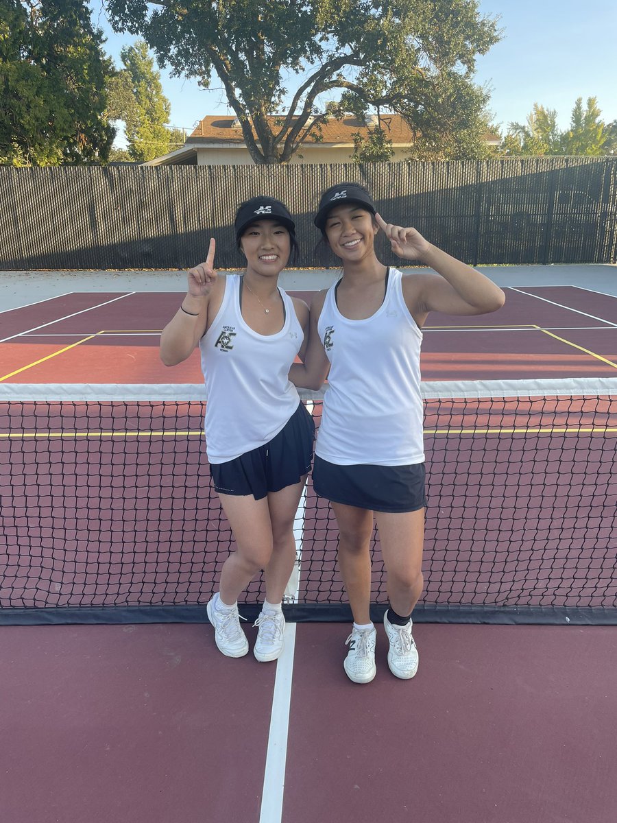 Congratulations to VVAL doubles tennis champions Ezrielle Llave &amp; Lydia Zhou! 

They beat a Petaluma doubles team in a thriller 6-6 (4-7), 6-4 &amp; 10-6 to take home the championship.